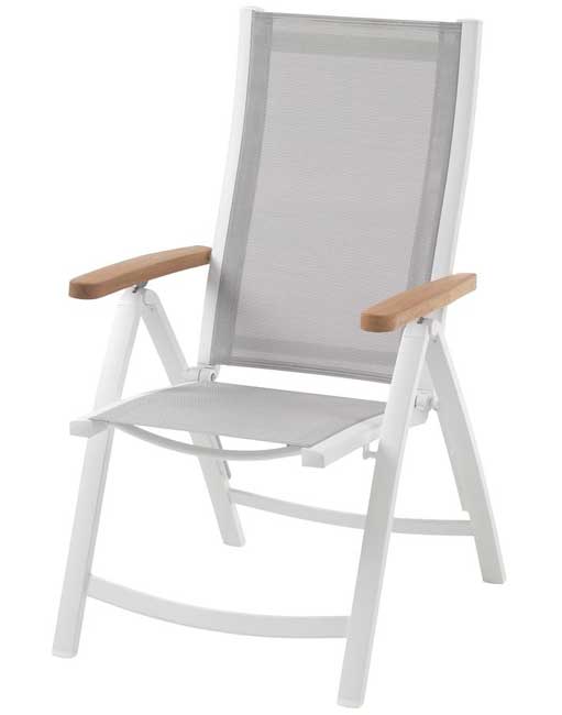 Podesiva baštenska stolica Visio White - dodatni pogled