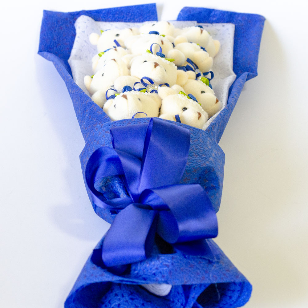 Teddy Bear Buket Plavi - dodatni pogled