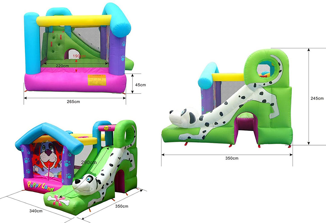 Zamak Za Skakanje - Trampolina sa Toboganom Happy Hop Puppy Land - dodatni pogled