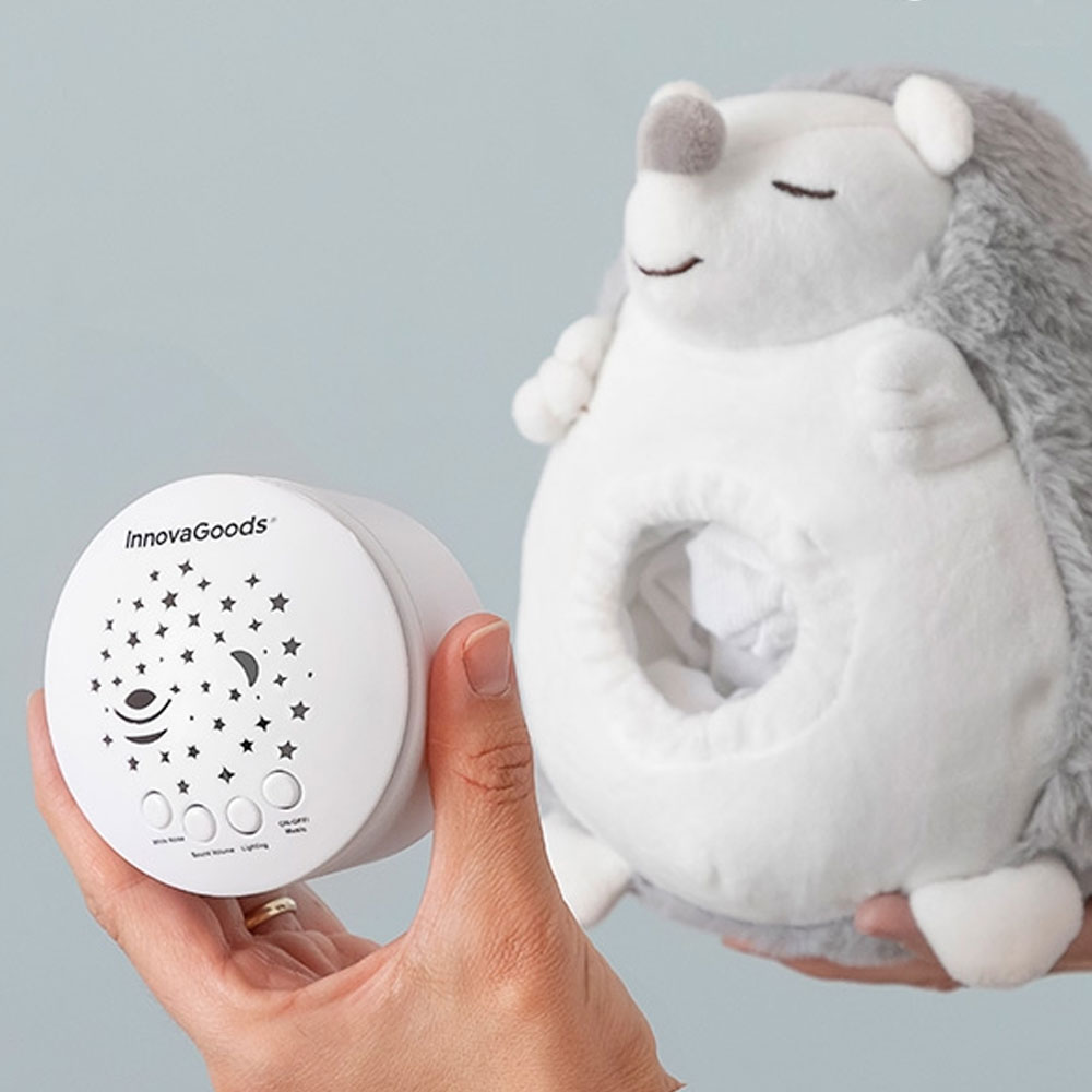 Višebojno Noćno Svetlo sa projektorom i melodijama za uspavljivanje Jež - dodatni pogled
