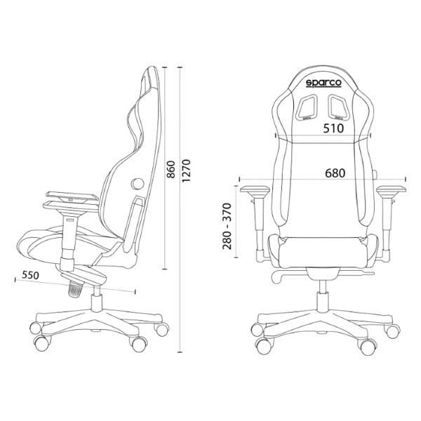 Gejmerska stolica Sparco Grip Crno-zelena 00989NRVF - dodatni pogled