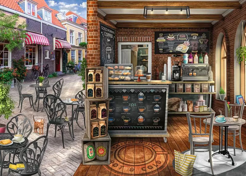 Ravensburger Puzzle 1000 - Šarmantan kafić 12000541