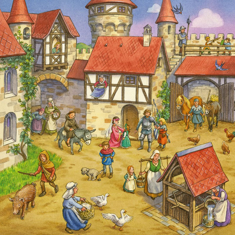 Puzzle 3u1 Viteški turnir 3x49 delova Ravensburger 05150 - dodatni pogled
