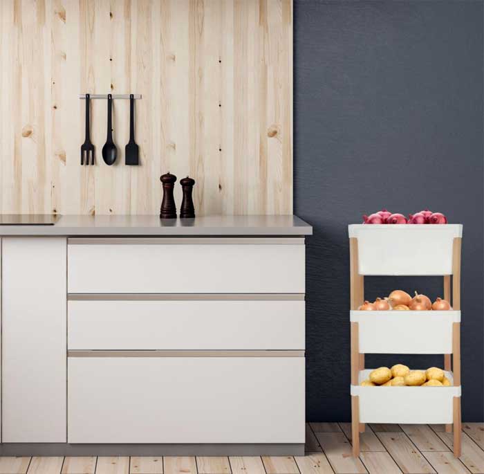 Polica sa dubokim kutijama za odlaganje bienWood BIE-7079 - dodatni pogled