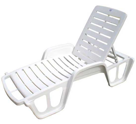 Ležaljka sa podesivim naslonom LF Bela - dodatni pogled