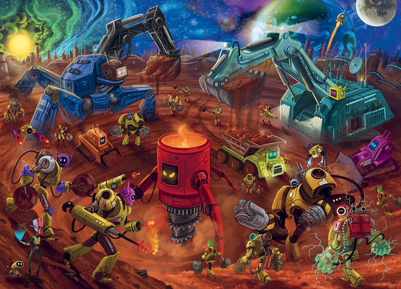 Ravensburger Puzzle Slagalica 60 delova Gradilište u svemiru 05167 - dodatni pogled