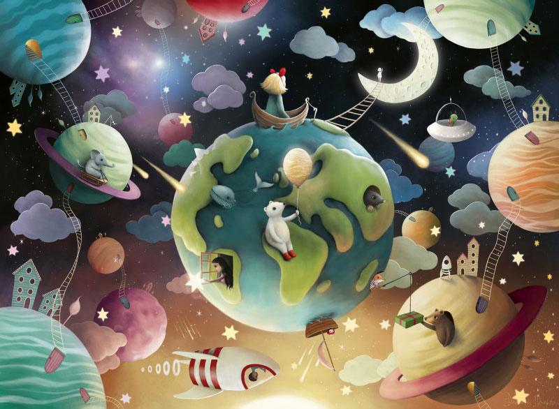 Ravensburger Slagalica 100 delova Planete iz mašte 12971 - dodatni pogled