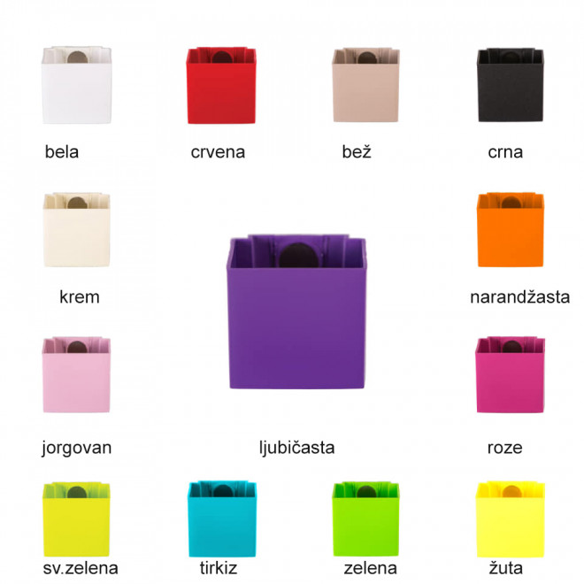 Magnetna saksija Cube 6x6 cm jorgovan - dodatni pogled