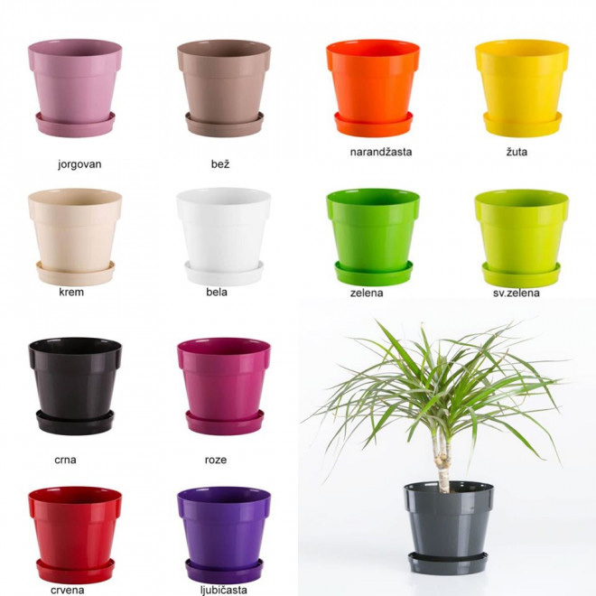 Crystal saksija 16 cm roze - dodatni pogled