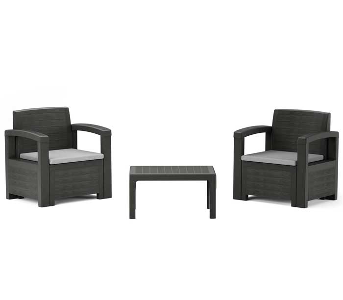 Baštenska Garnitura za 2 Osobe Bica Dakota Terace Graphit - dodatni pogled