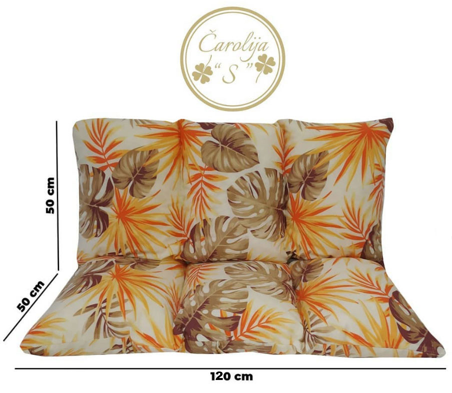 Jastuk Za Baštensku Ljuljašku 120 x 50 x 50 cm TROPICAL Orange - dodatni pogled