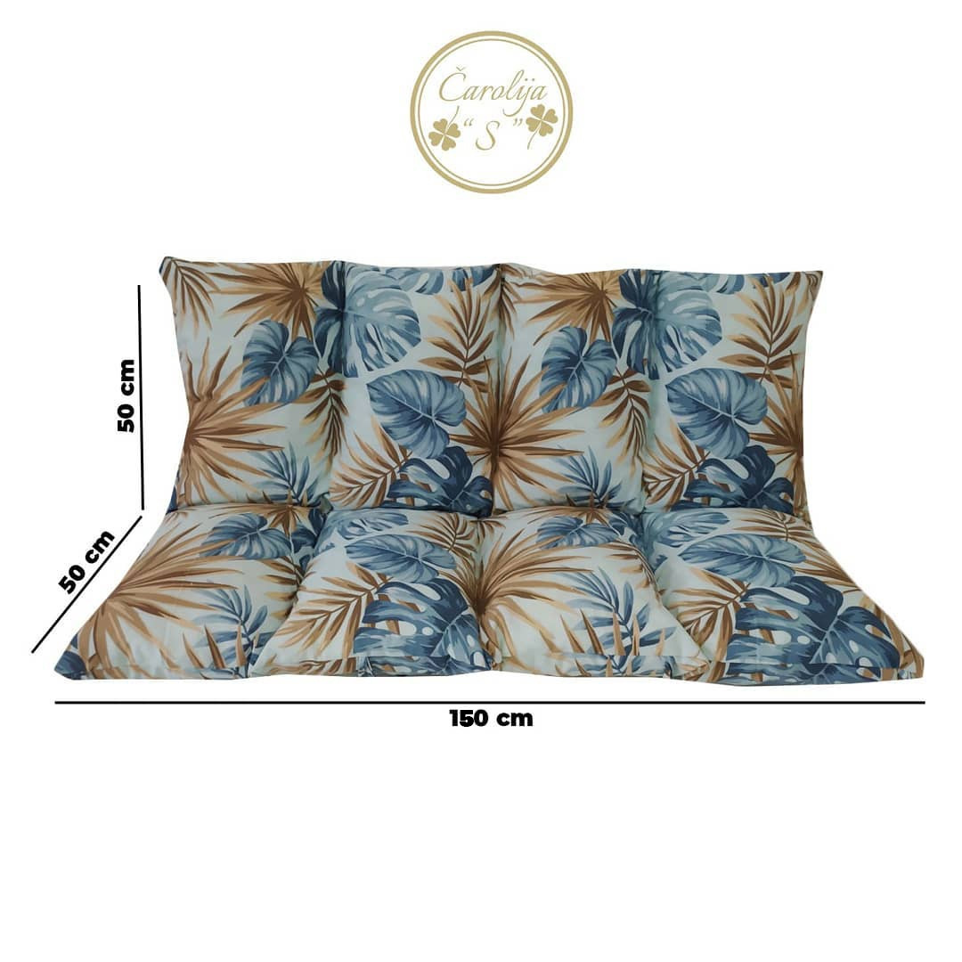 Jastuk Za Baštensku Ljuljašku 150 x 50 x 50 cm TROPICAL Blue - dodatni pogled