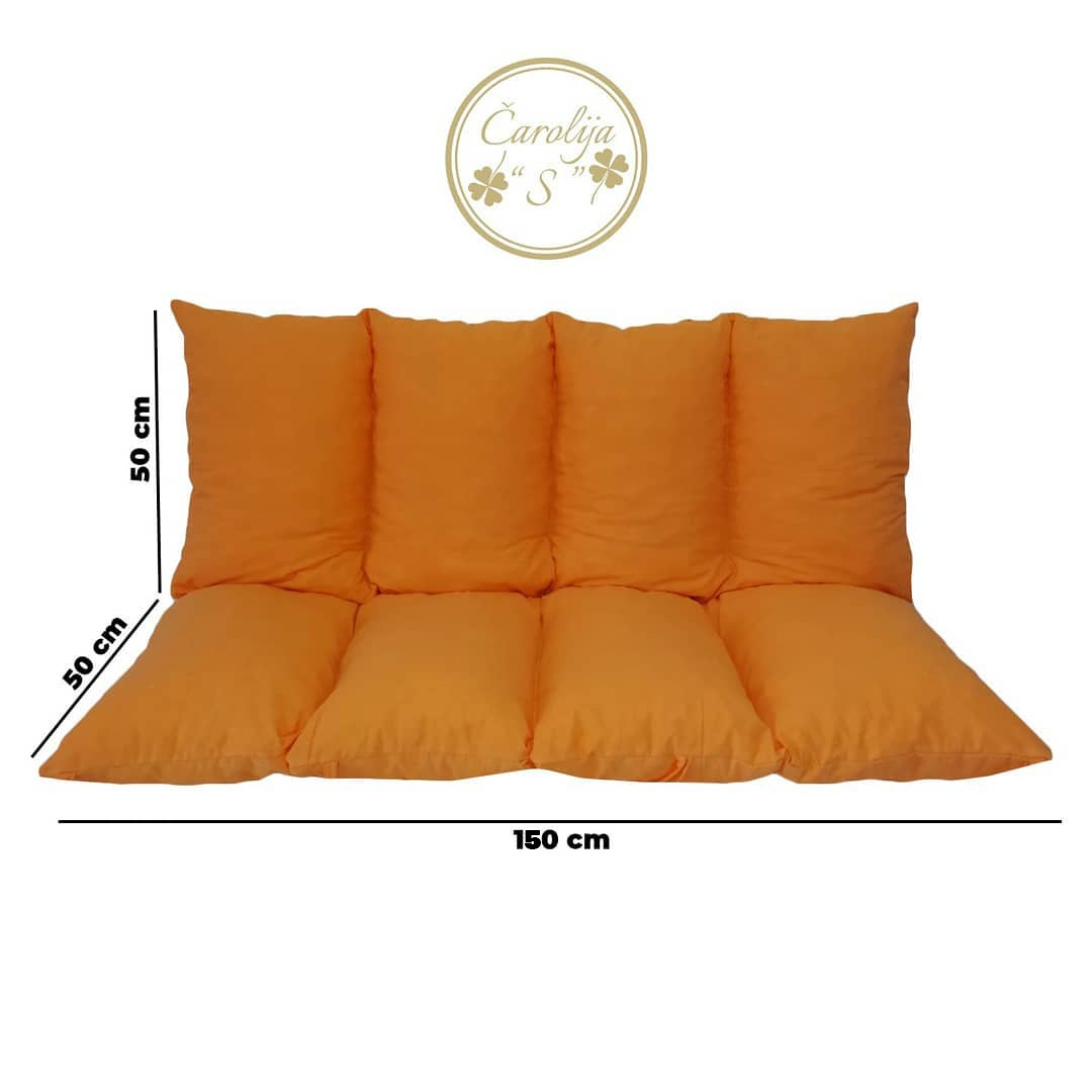Jastuk Za Baštensku Ljuljašku 150 x 50 x 50 cm ORANGE - dodatni pogled