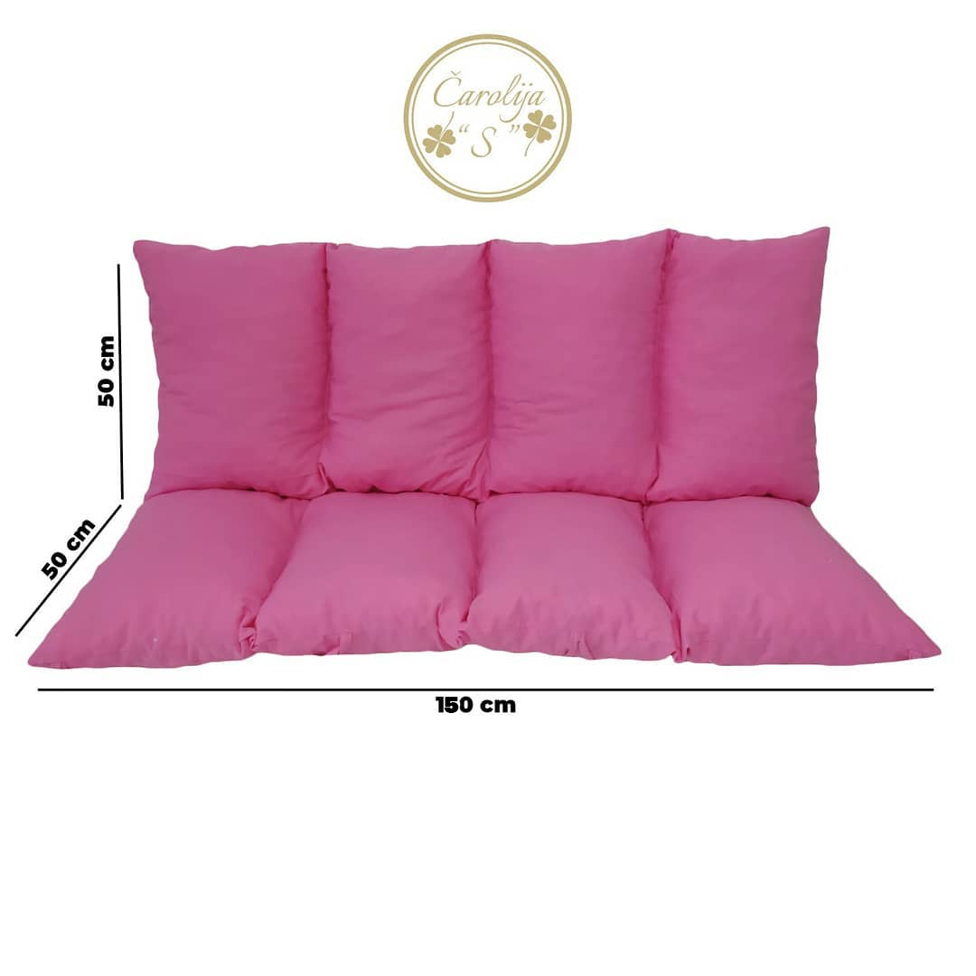 Jastuk Za Baštensku Ljuljašku 150 x 50 x 50 cm PINK - dodatni pogled