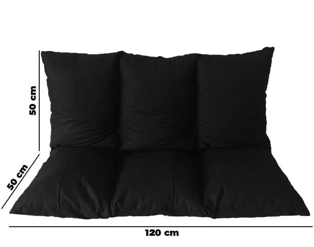 Jastuk Za Baštensku Ljuljašku 120 x 50 x 50 cm BLACK - dodatni pogled