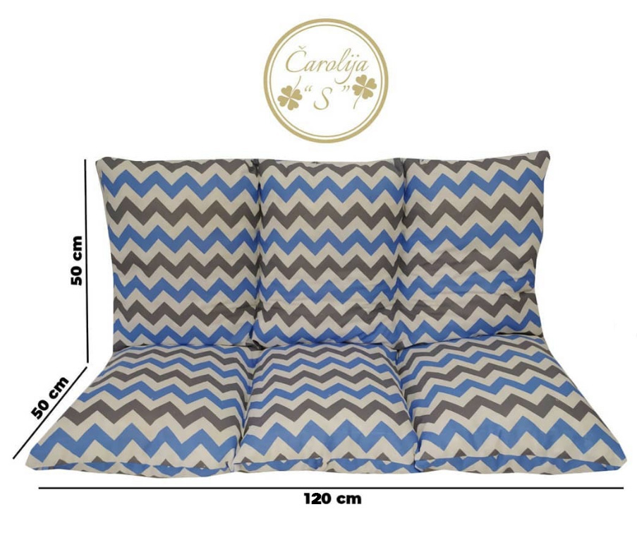Jastuk Za Baštensku Ljuljašku 120 x 50 x 50 cm CIK CAK Blue - dodatni pogled