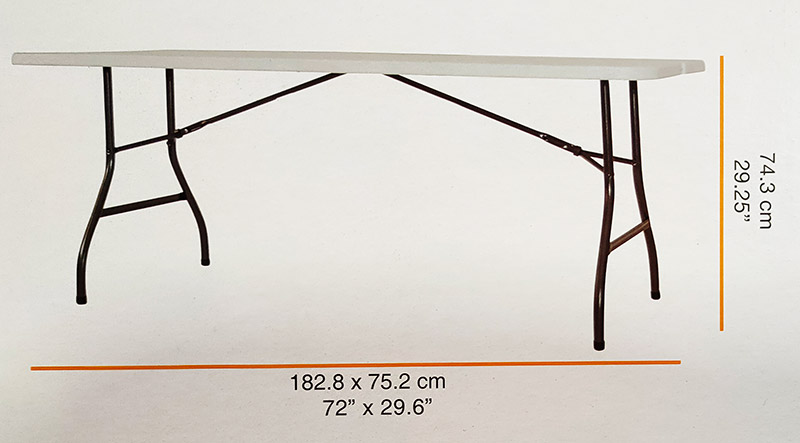 Veliki sklopivi baštenski sto 182cm sa metalnom konstrukcijom - dodatni pogled