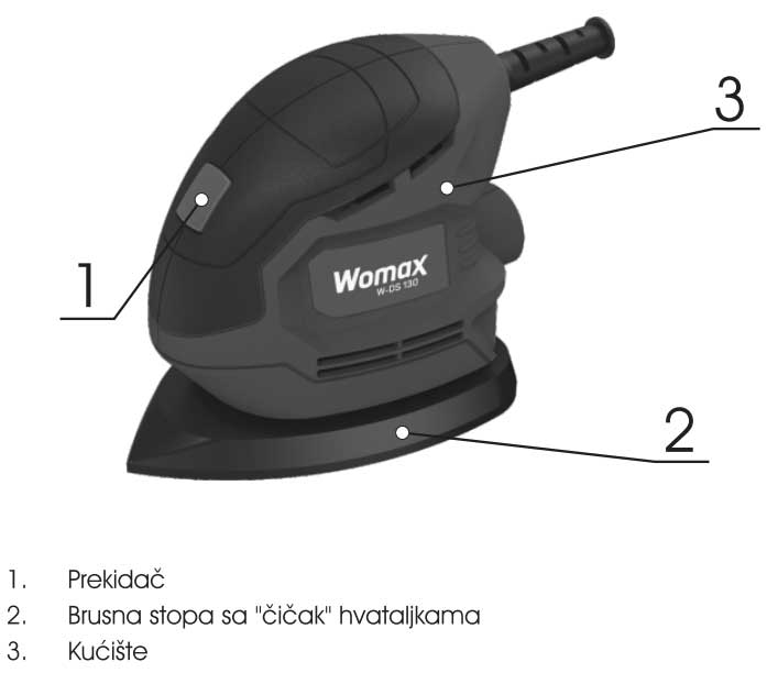 Vibraciona brusilica W-DS 130 Mini 72213001 - dodatni pogled