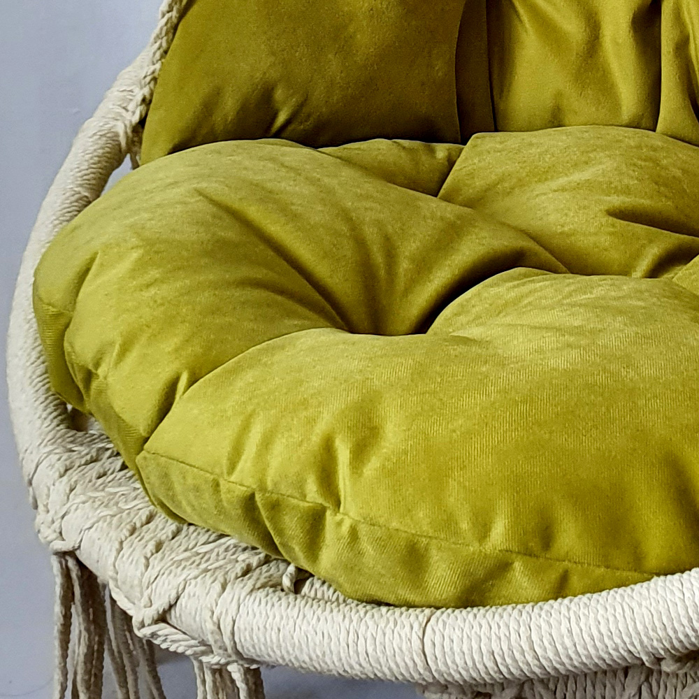 Jastuk za makrame ljuljašku - Oliva - dodatni pogled