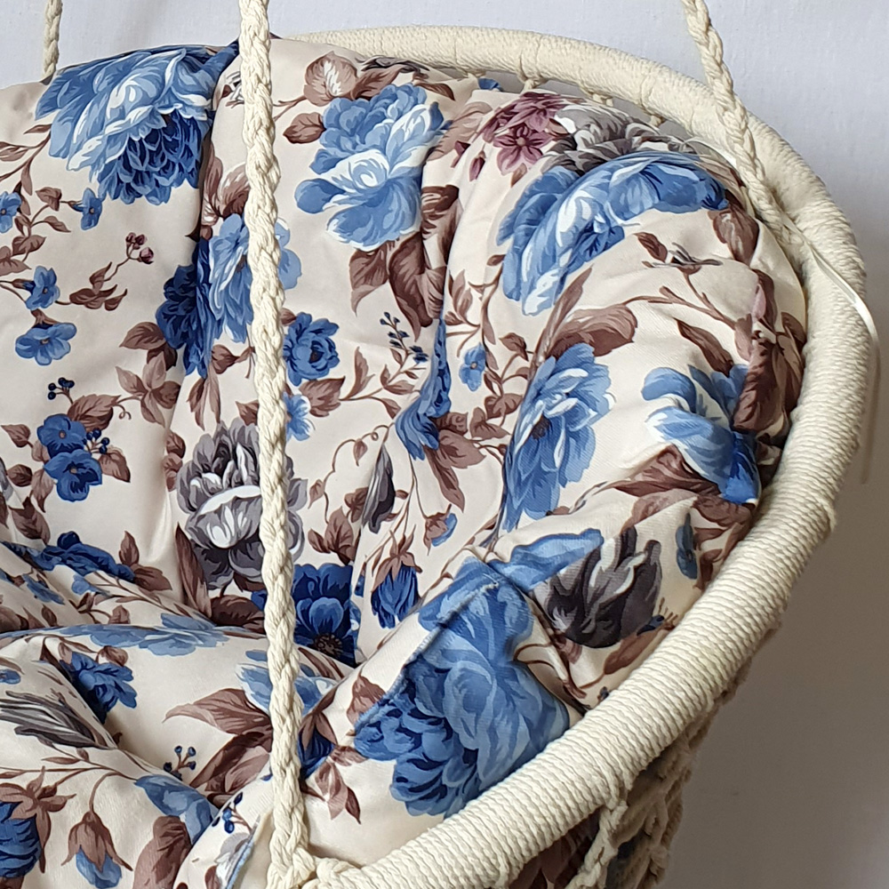 Jastuk za makrame ljuljašku - Bleu de France - dodatni pogled