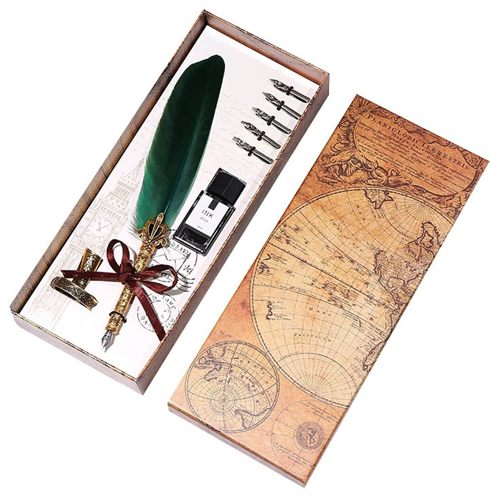 Set za kaligrafiju i pisanje Tamno Zeleno Pero - dodatni pogled