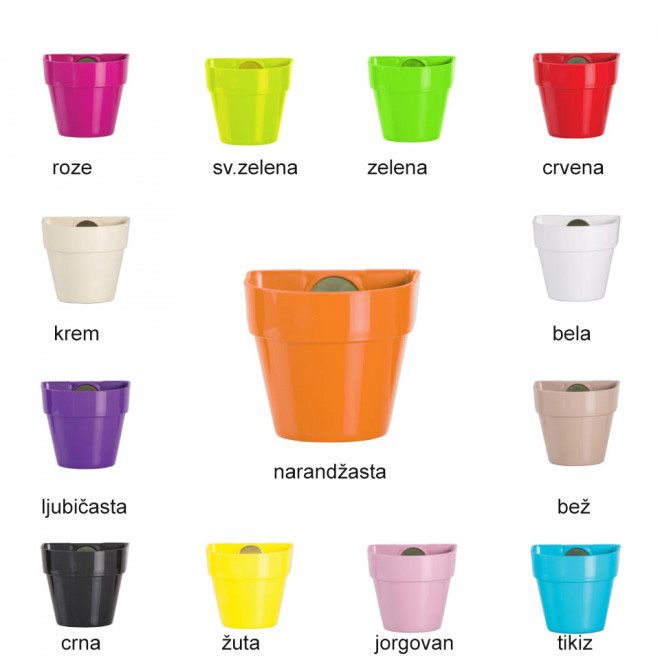 Saksija sa magnetom Magnetika ø6 - roze - dodatni pogled