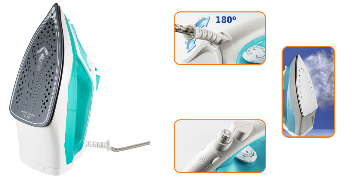 Komplet 2 pegle na paru 2200W i 1200W - dodatni pogled