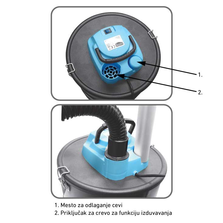 Usisivač za hladan pepeo 1kW 20L Prosto UP7110-20 - dodatni pogled