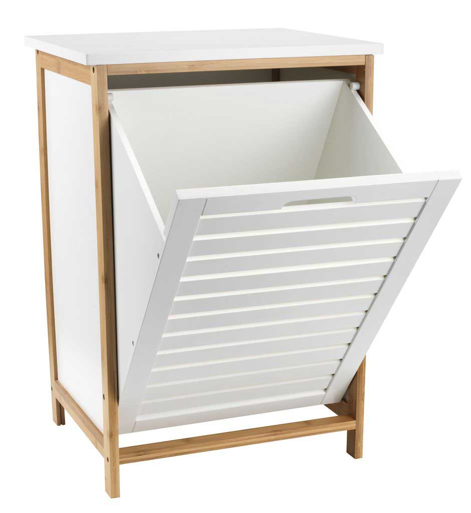 Korpa za veš od bambusa i medijapana - detalj