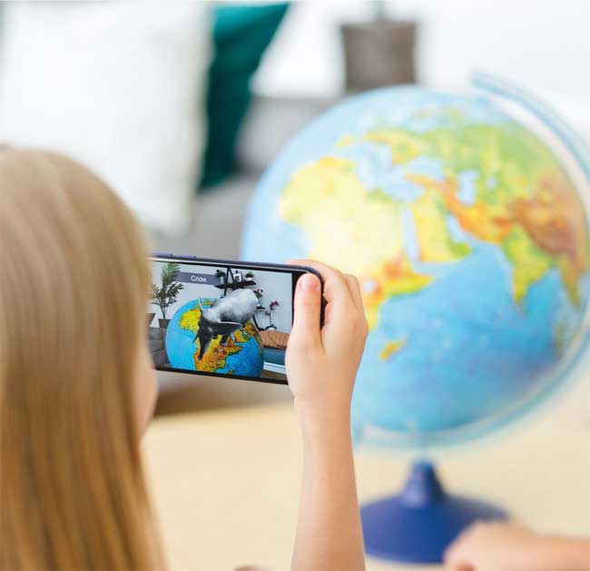 Alaysky Globus sa LED svetlom na baterije 21cm - detalj