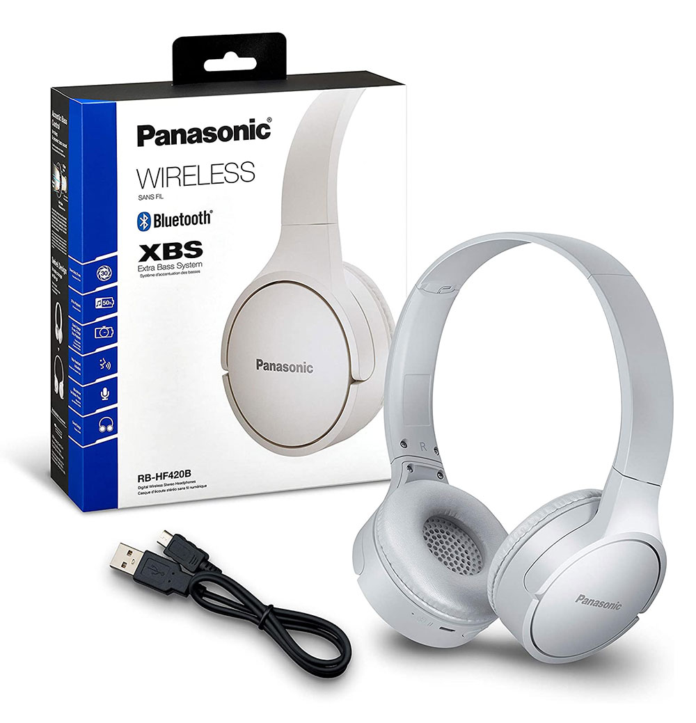 Bluetooth Bežične Slušalice Panasonic RB-HF420BE-W Bele - detalj