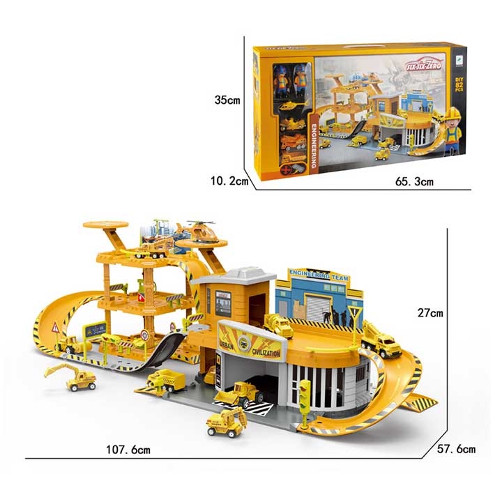 Dečija igračka Velika garaža Gradjevinci - detalj