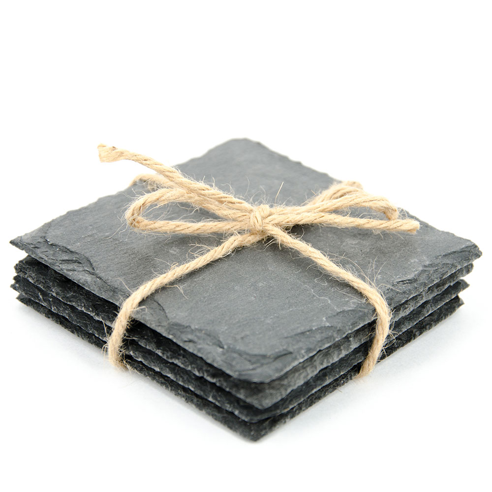 Podmetači za čaše Kamen 4 komada četvrtasti - detalj