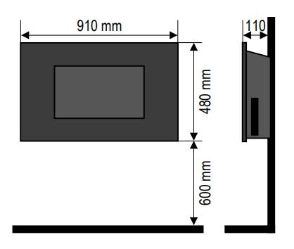 Električni nazidni kamin 2000W FKK23 - detalj