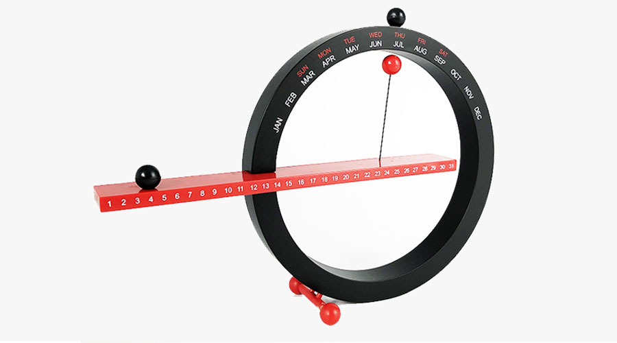 Magnetni večiti kalendar Crni - detalj