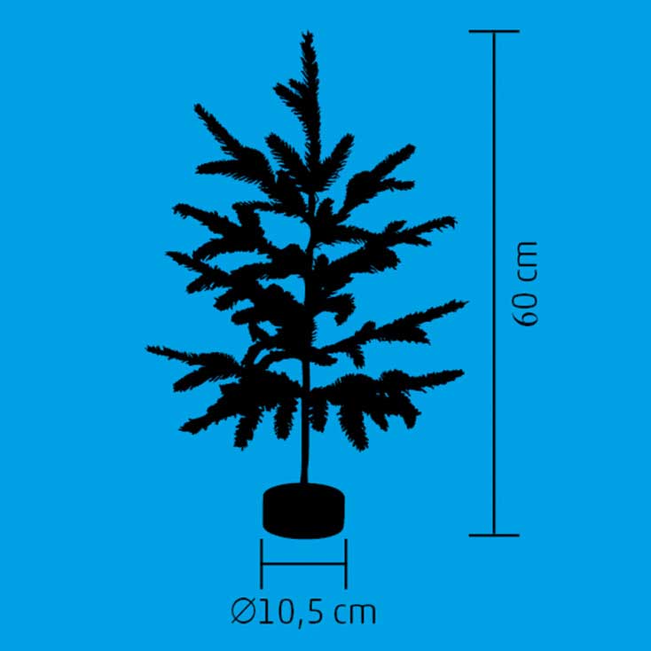 Stona novogodišnja jelka 60cm sa LED osvetljenjem KMF80 - detalj