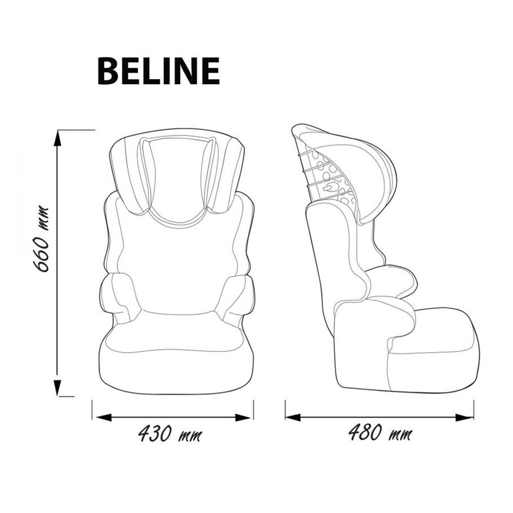 Auto sedište Nania Beline Giraffe 9-36kg - detalj