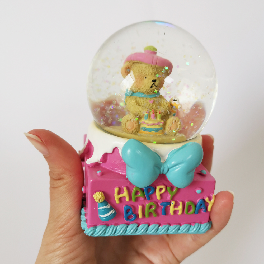 Rodjendanska glitter kugla sa medom Happy Birthday - detalj