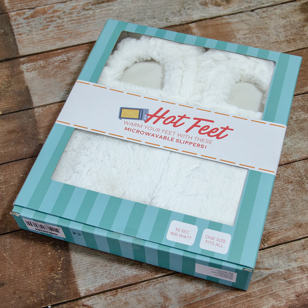 Tople patofne Hot Feet bele veličina do 43 - detalj