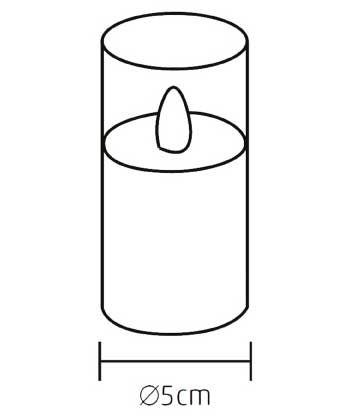 Komplet ukrasnih LED sveća sa efektom plamena CDS3 - detalj