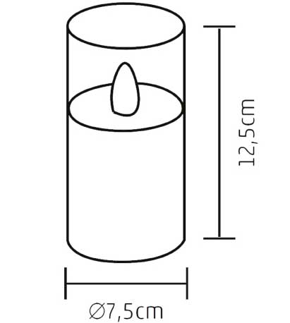 Ukrasna voštana LED sveća sa efektom plamena CD1 - detalj