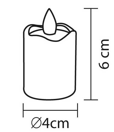Dve ukrasne LED sveće sa efektom plamena CDS2 Assorted - detalj