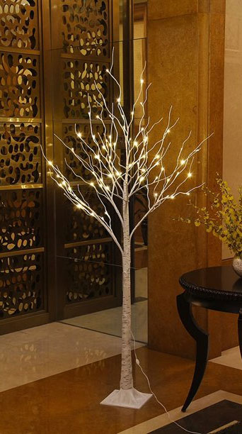 Belo ukrasno svetleće drvo V183cm 72LED - detalj