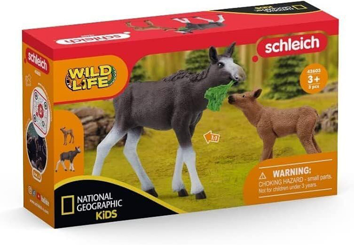 Schleich figure divlje životinje - Los ženka i mladunče 42603 - detalj