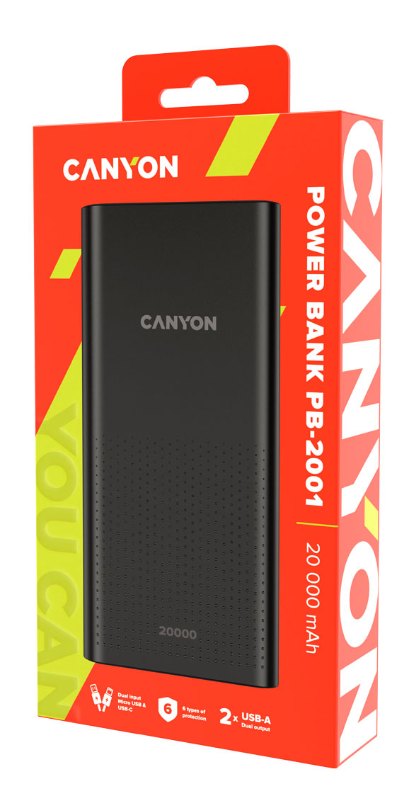 CANYON PB-2001Power Bank baterija 20000 mAh punjač mobilnih telefona - detalj