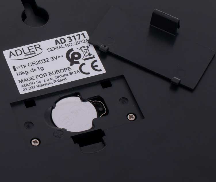 Digitalna kuhinjska vaga 10kg Adler AD3171 - detalj