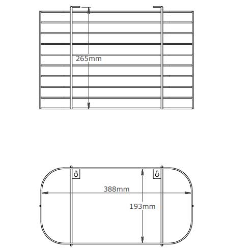 Zidna polica Cayenne - detalj
