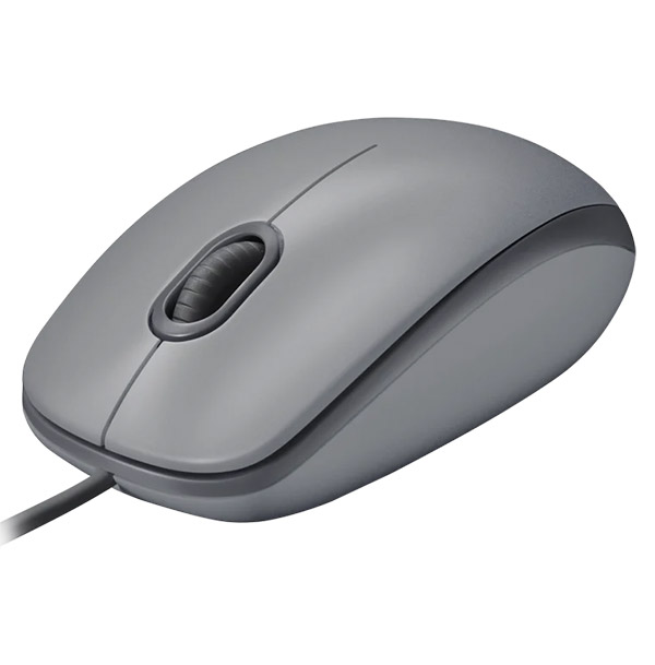 Logitech M110 Silent Mid Grey žični miš - detalj