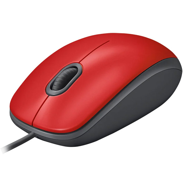 Logitech M110 Silent Red žični miš - detalj