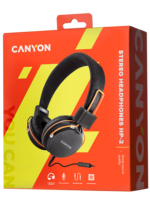 Canyon HP-2 slušalice sa mikrofonom i odvojivim kablom - detalj